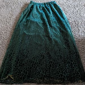 Iridescent snake skin skirt